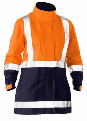 BJL6766T Women's Taped Hi Vis Recycled Rain Shell Jacket