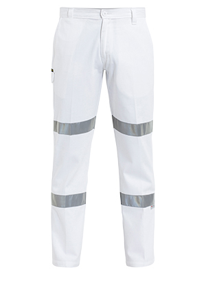BP6808T 3M Taped Cotton Drill White Work Pant