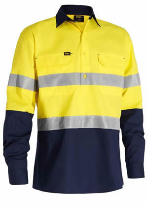 BSC6415T X Airflow™ Closed Front Taped Hi Vis Ripstop Shirt