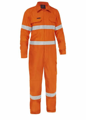 BC8478T Apex 185 Taped Hi Vis FR Ripstop Vented Coverall