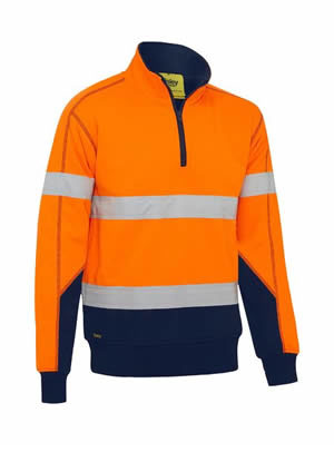 BK6987T Taped Hi Vis Fleece Pullover with Sherpa Lining