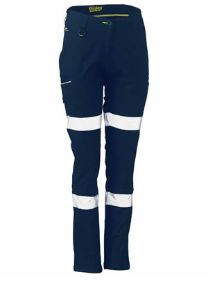 BPL6015T Womens Taped Stretch Cotton Pants