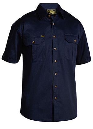BS1433 Original Cotton Mens Drill Shirt - Short Sleeve